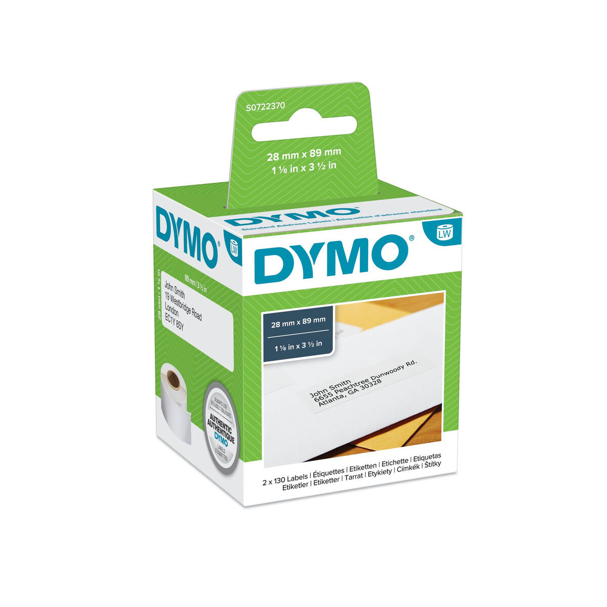 Printer labels Dymo 99010 28 x 89 mm LabelWriter™ Hvid Sort (6 enheder)